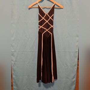 Flowy black and white dance dress